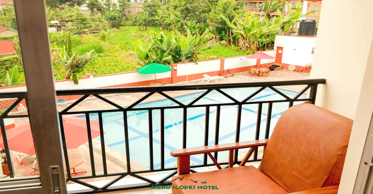 Guest room terrace at Meru Slopes Hotel